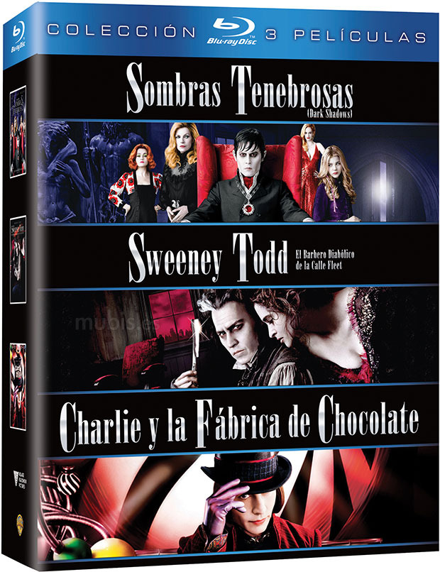 carátula Pack Sombras Tenebrosas + Sweeney Todd + Charlie y la Fábrica de Chocolate Blu-ray 1