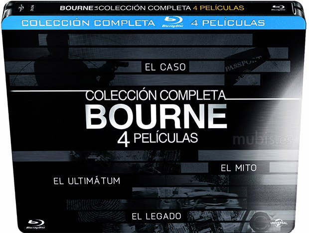 carátula Bourne Colección Completa - Edición Metálica Horizontal Blu-ray 1
