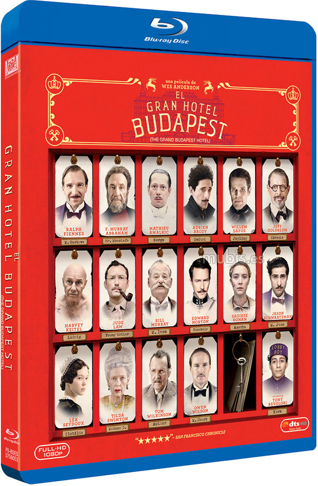 carátula El Gran Budapest Hotel Blu-ray 1