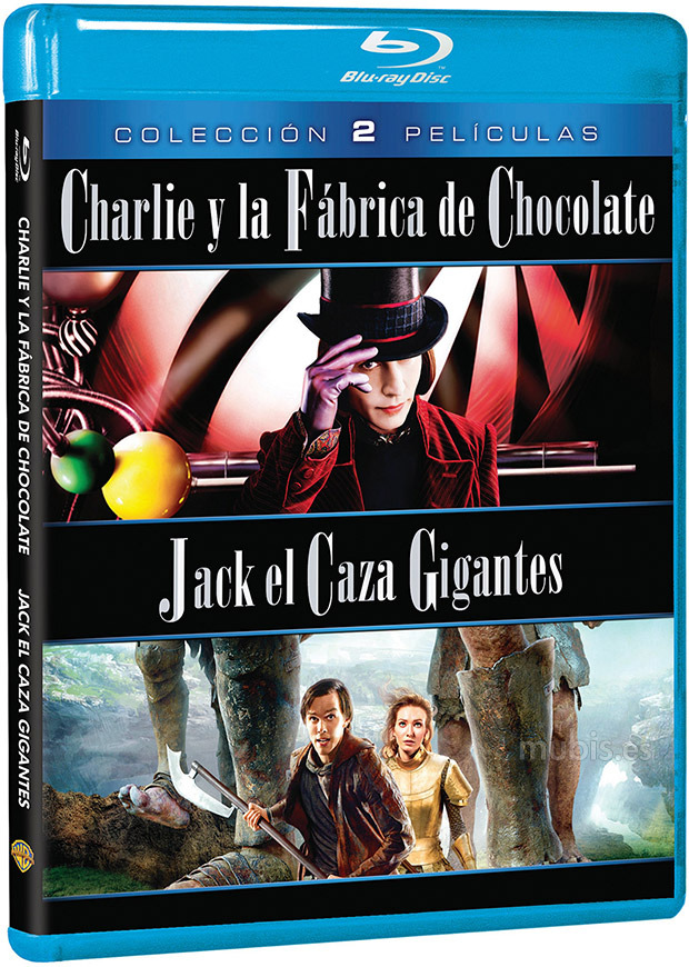 carátula Pack Charlie y la Fábrica de Chocolate + Jack El Caza Gigantes Blu-ray 1