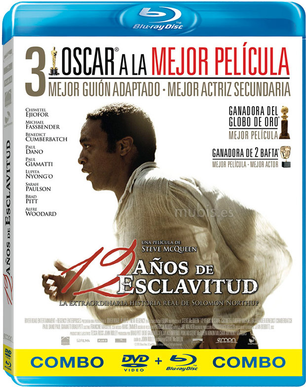 carátula 12 Años de Esclavitud (Combo Blu-ray + DVD) Blu-ray 1