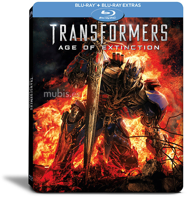 carátula Transformers: La Era de la Extinción - Edición Metálica Blu-ray 1