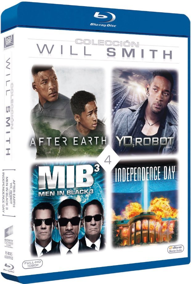 carátula Pack Will Smith: Independence Day + After Earth + Yo, Robot + Men In Black 3 Blu-ray 1