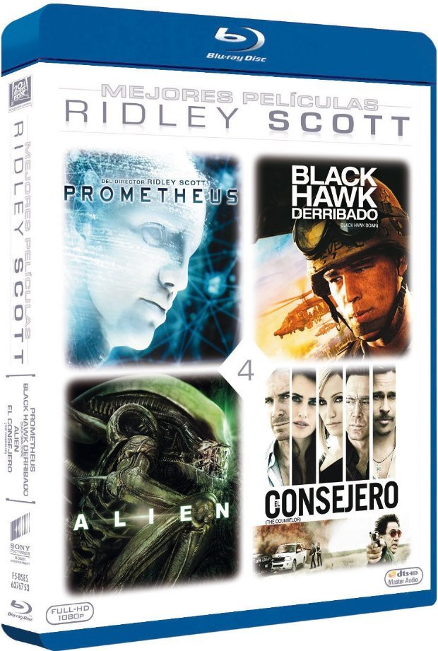 carátula Pack Ridley Scott: Prometheus + Black Hawk Derribado + Alien + El Consejero Blu-ray 1