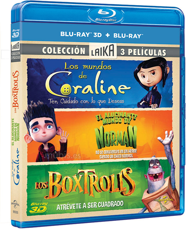 Colección Laika - 3 Películas Blu-ray 3D
