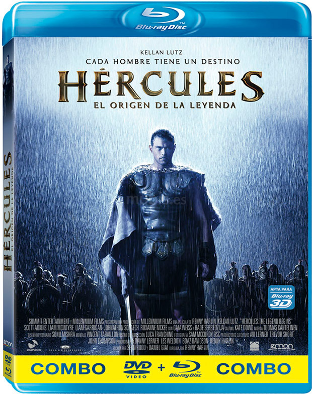 carátula Hércules: El Origen de la Leyenda (Combo Blu-ray + DVD) Blu-ray 3D 1