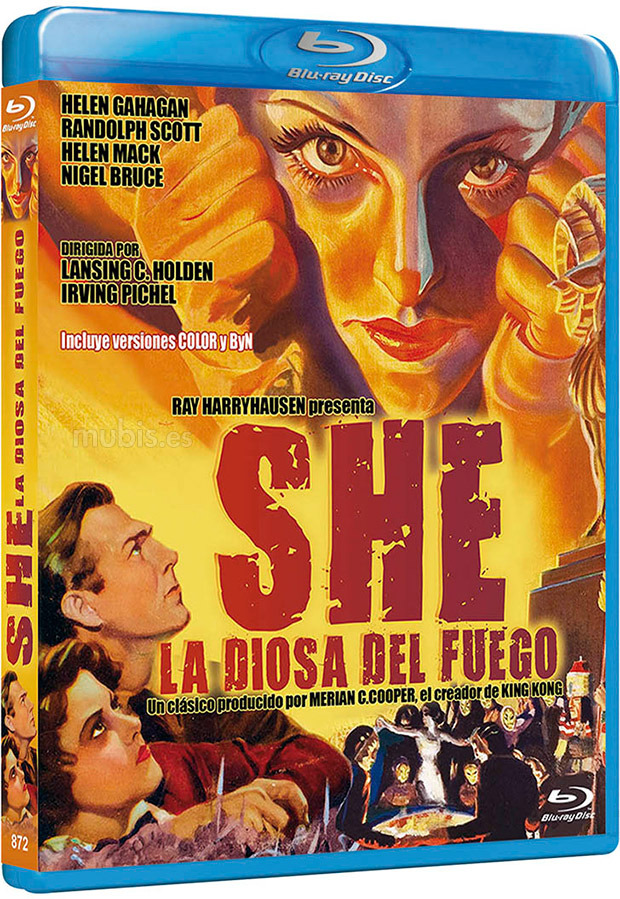 carátula She, La Diosa del Fuego Blu-ray 1