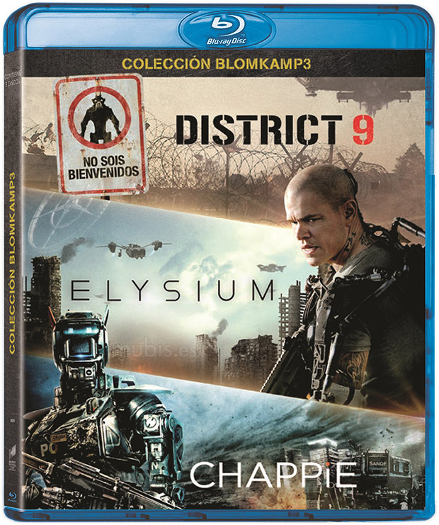 Pack Neill Blomkamp: Chappie + Elysium + District 9 Blu-ray