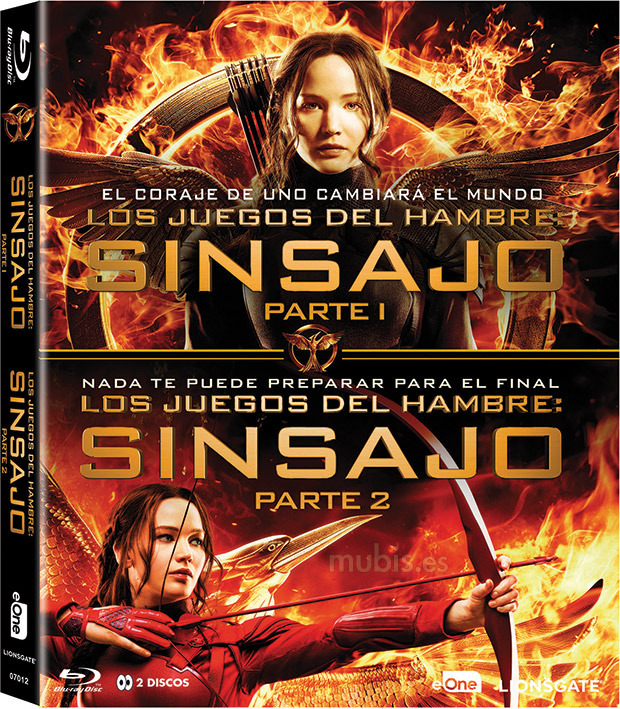 Pack Los Juegos del Hambre: Sinsajo. Partes 1 y 2 Blu-ray
