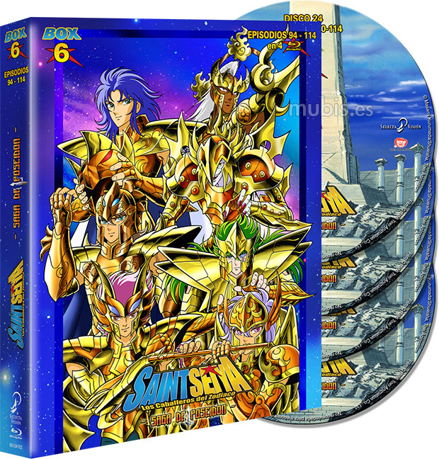 carátula Los Caballeros del Zodiaco (Saint Seiya) - Box 6 Blu-ray 1