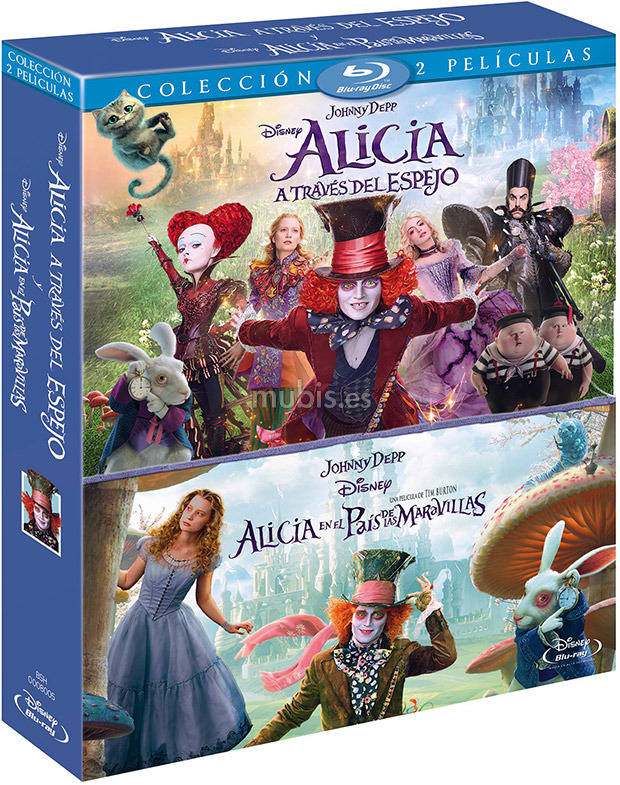 carátula Pack Alicia en el País de las Maravillas + Alicia a través del Espejo Blu-ray 2