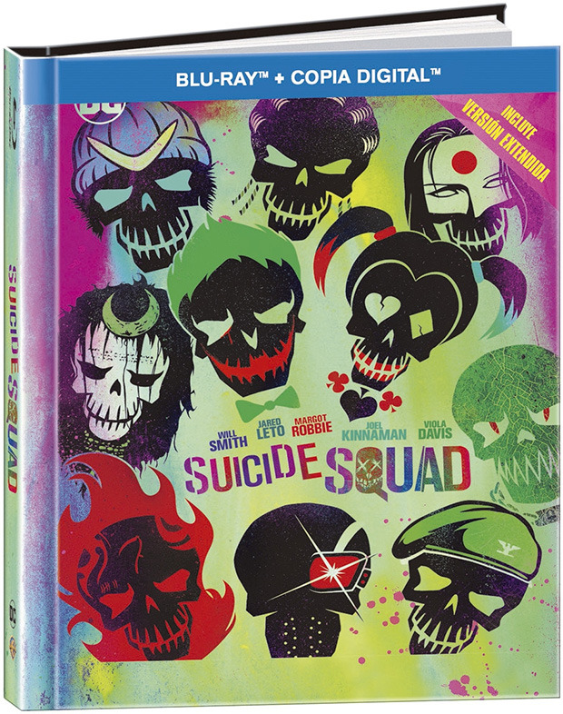 carátula Escuadrón Suicida (Versión Extendida) - Edición Libro Blu-ray 1