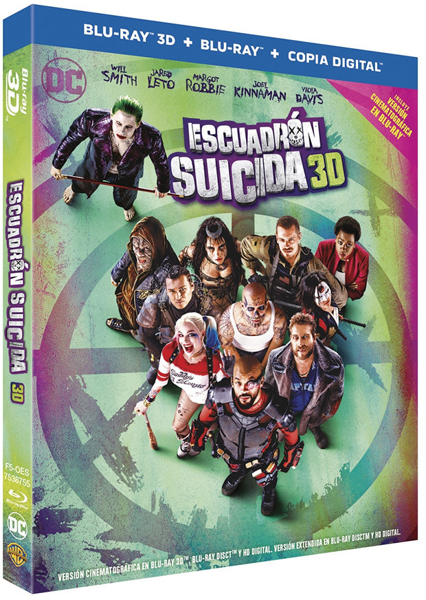 carátula Escuadrón Suicida Blu-ray 3D 1