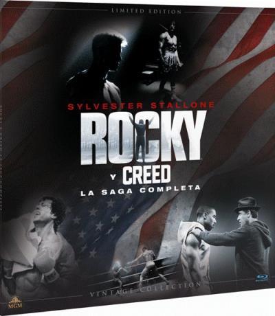 carátula Rocky y Creed - La Saga Completa (Vinilo Vintage Collection) Blu-ray 1