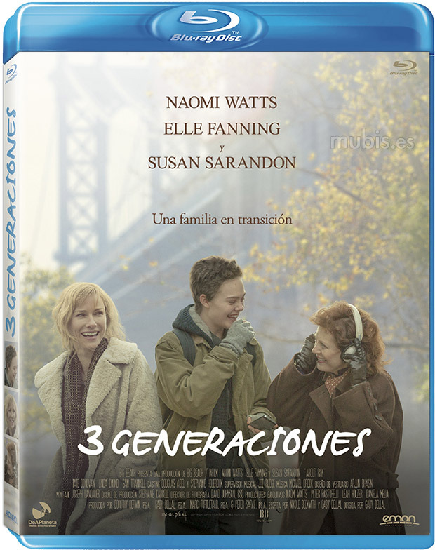 carátula 3 Generaciones Blu-ray 1