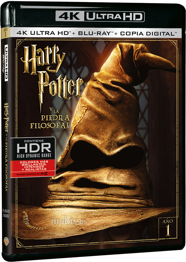 carátula Harry Potter y la Piedra Filosofal Ultra HD Blu-ray 1