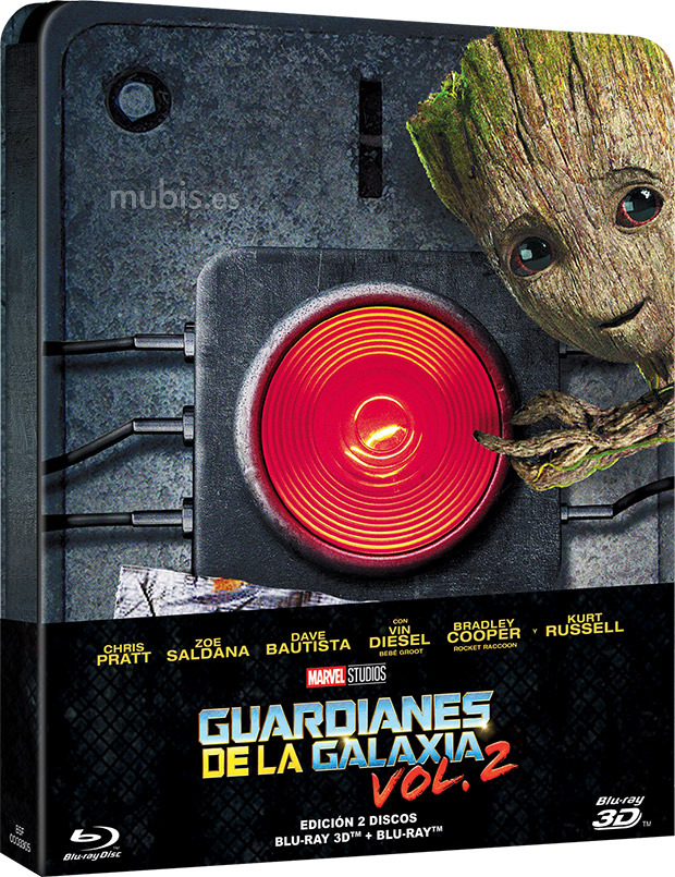 carátula Guardianes de la Galaxia Vol. 2 - Edición Metálica Blu-ray 3D 1