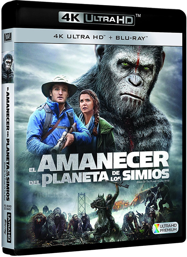 carátula El Amanecer del Planeta de los Simios Ultra HD Blu-ray 1