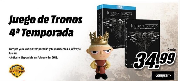 Diseño de la 4ª Temp. de "Juego de Tronos" & figura anti-estrés de Joffrey en mediamarkt.es