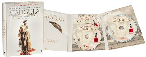 Digipack de "Caligula" anunciado en Alemania por su 35º aniversario.