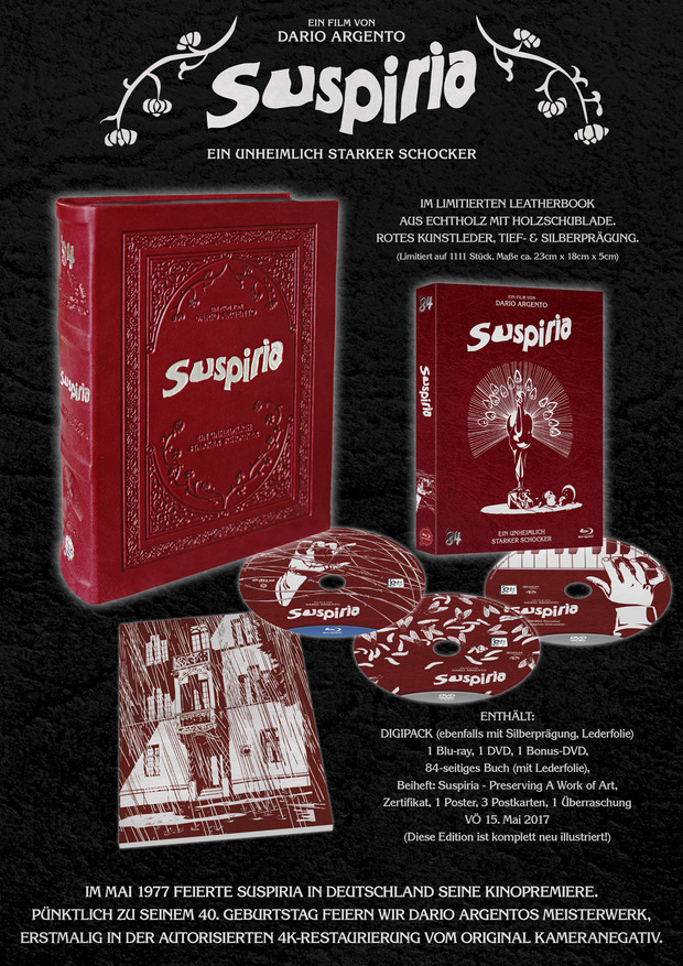 Una edición limitada de "Suspiria" anunciada en Alemania.