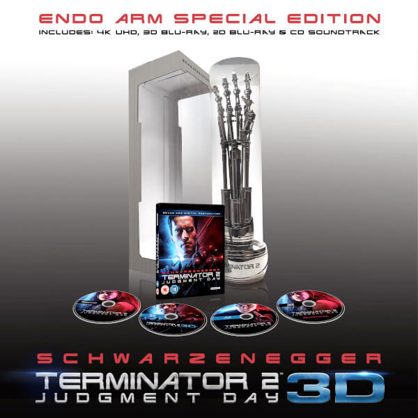 Edición limitada con 4K, 3D, 2D & Bso para la nueva restauración de Terminator 2 en UK