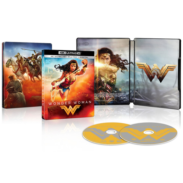 Diseño Steelbook 4K de Wonder Woman en USA.