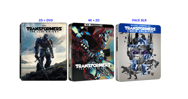 Steelbooks para la última entrega de Transformers anunciados en Norteamérica.