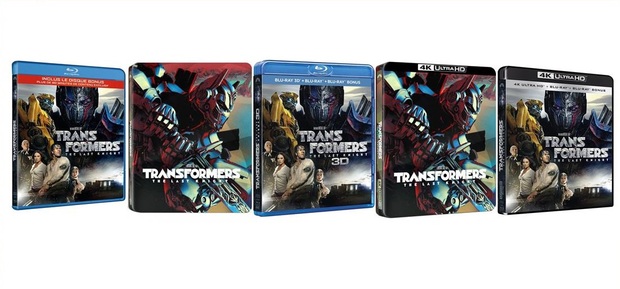 Carátulas francesas en Blu-ray & 4K de Transformers The Last Knight