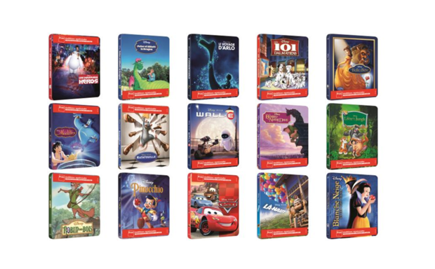 Oleada de steelbooks Disney/Pixar anunciados en exclusiva en Francia.