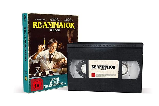 Edición coleccionista con los tres films de Re-Animator en VHS