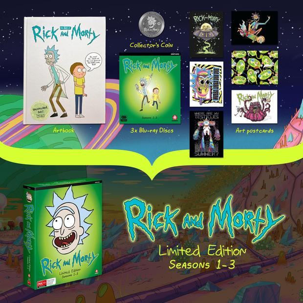 Edición limitada con las tres temporadas de Rick & Morty