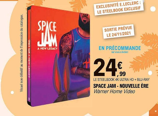 Posible tercer steelbook Space Jam A New Legacy en Francia