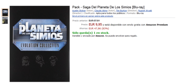 Oferta: "El Planeta de los Simios (Evolution Collection)" en Amazon.es
