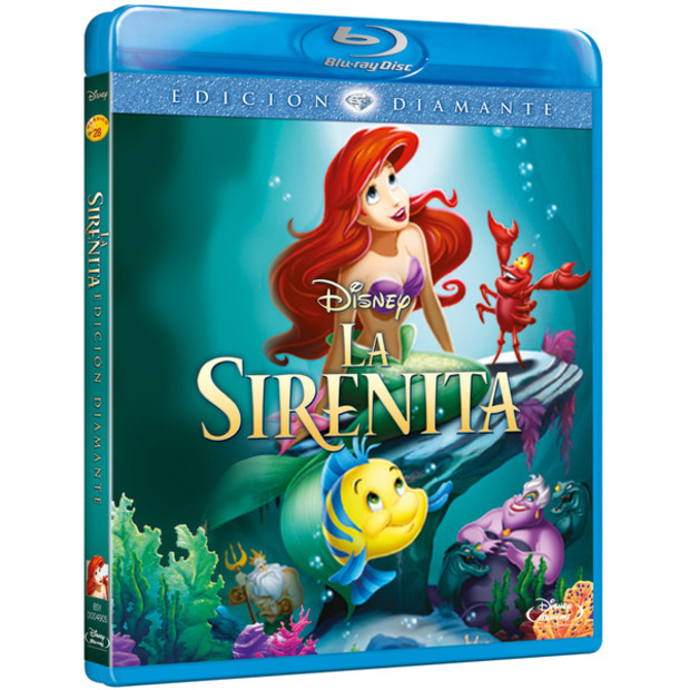 Carátula: "La Sirenita" (Blu-ray España)