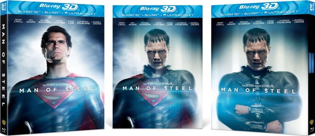 Lenticular Cover: "Man of Steel [Blu-ray 3D + Blu-ray + UV Copy]" en UK. 