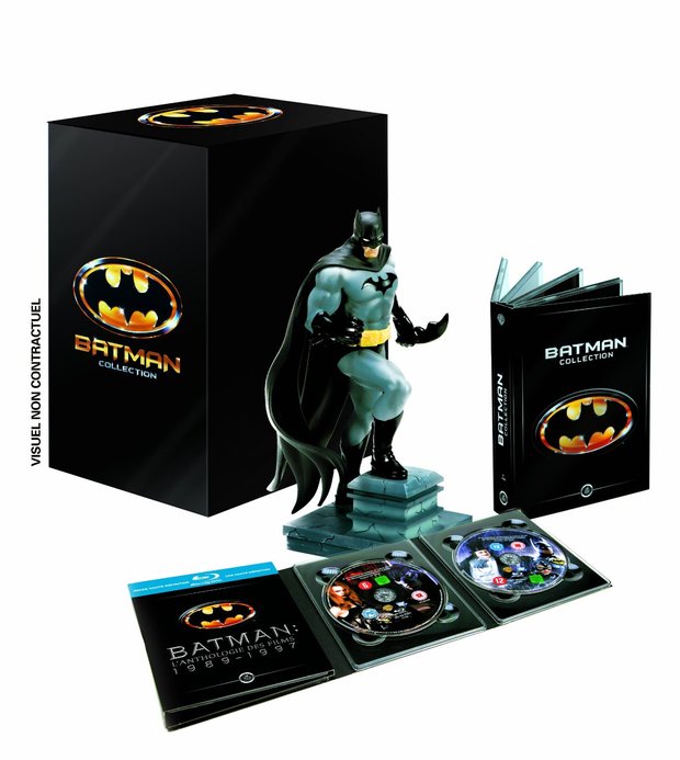 En Francia: "Batman Collection - Coffret Collector Edition Limitée - Intégrale des 4 Films (1989-1997) DVD+Blu-Ray + Statue Batman" para noviembre.