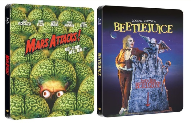 "Beetlejuice" & "Mars Attacks!" - Steelbooks exclusivos de zavvi anunciados para mayo.