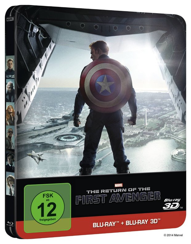 Diseño del steelbook alemán "Captain America: The Winter Soldier".