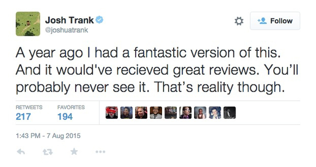 Josh Trank responde a las criticas de Fantastic Four... y luego borra el tuit