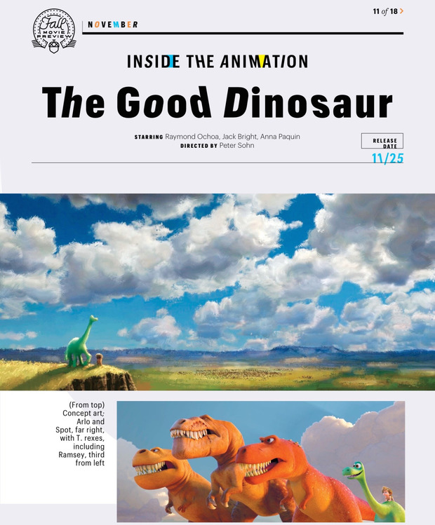 Concept art de The Good Dinosaur en la Entertaiment Weekly