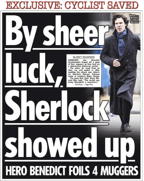Benedict Cumberbatch salva a un repartidor que estaba siendo atracado en Londres