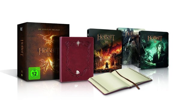 [Blu-ray] Die Hobbit Trilogie (3 Steelbooks + Bilbo's Journal) [3D Blu-ray] [Limited Edition] 