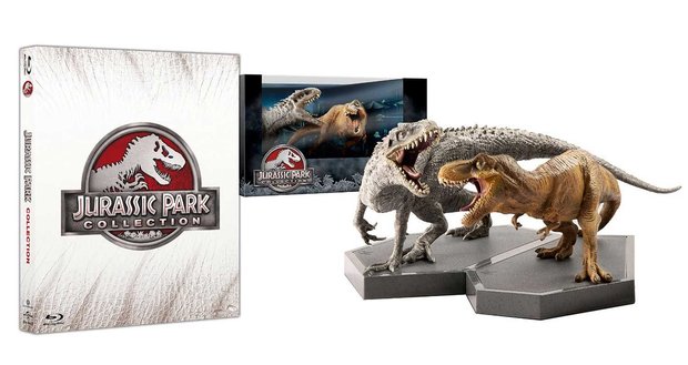 CHOLLO!!!  Jurassic Park Collection (Ltd) (4 Blu-Ray+2 Statuette Da Collezione)) 