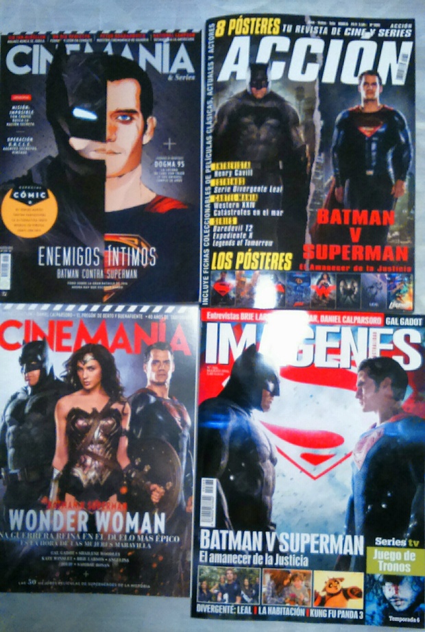 Revistas con Batman V Superman en portada 