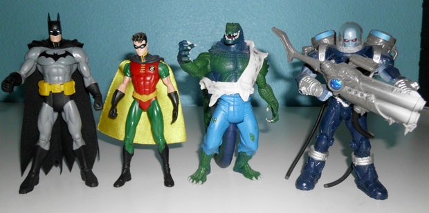 Batman, Robin, Mr. Freeze y Killer Croc