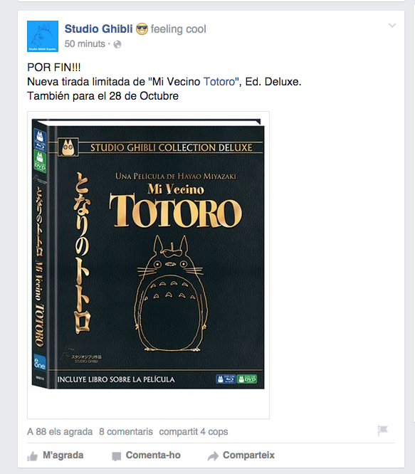 Edición Deluxe de Totoro, reeditada!!!!