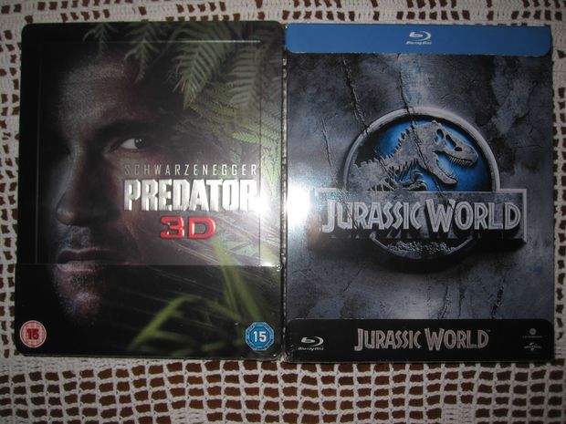 Predator 3D (Zavvi) y Jurassic World (Amazon)