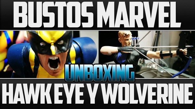 Unboxing Bustos Marvel Hawkeye y Wolverine 