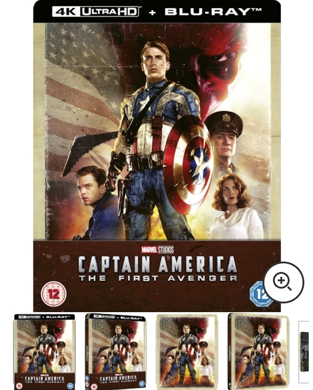 Capitán América El Primer Vengador steelbook Zavvi